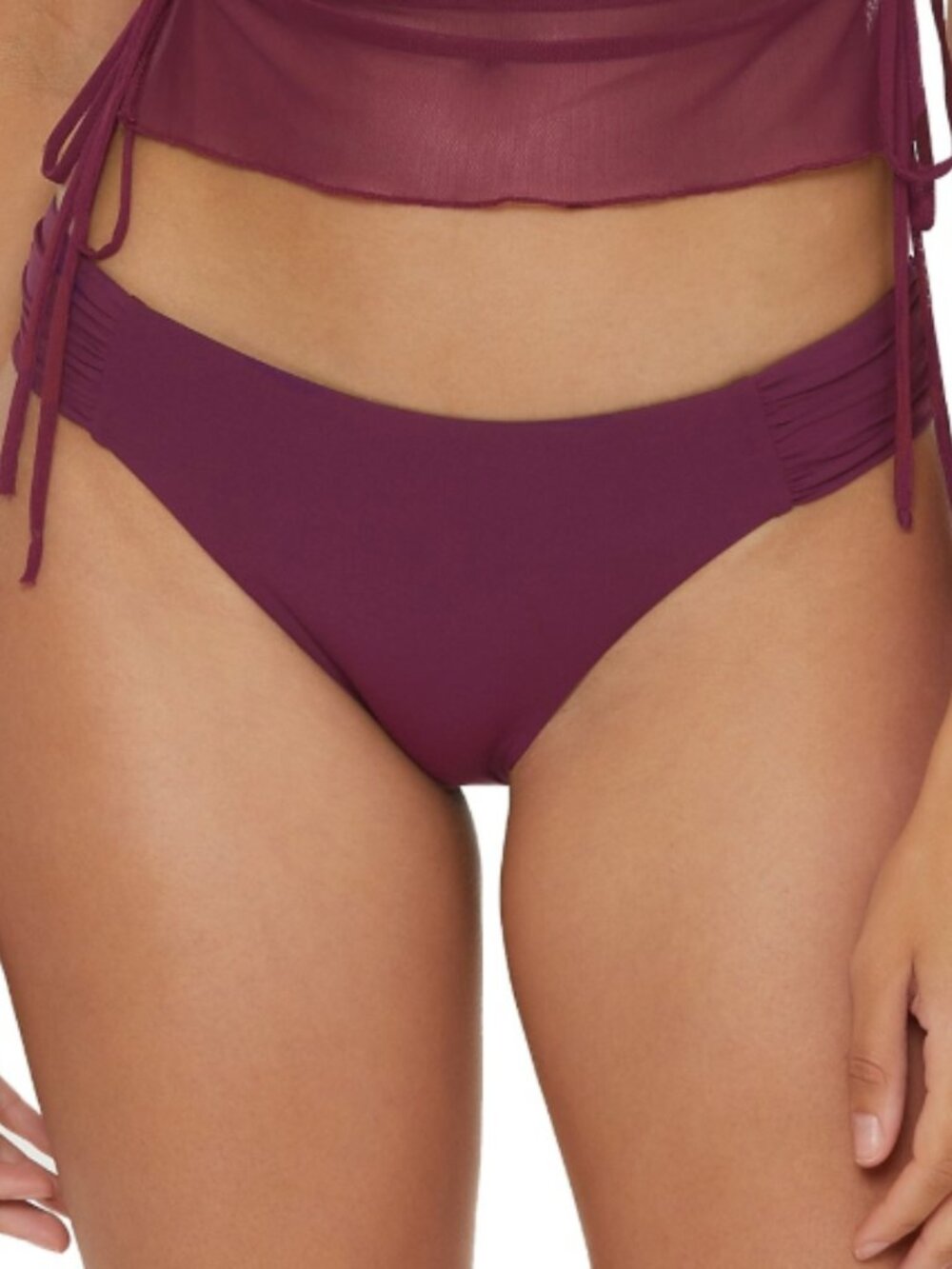 BECCA by Rebecca Virtue Color Code American Bottom Swimsuit Size XL Red 12144
